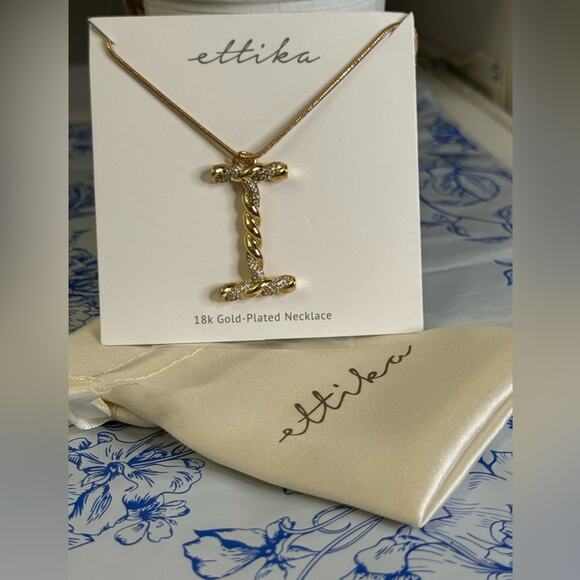 New ~ ETTIKA Letter “I”
18K Goldplated & Cubic Zirconia Initial Pendant … - Picture 3 of 3